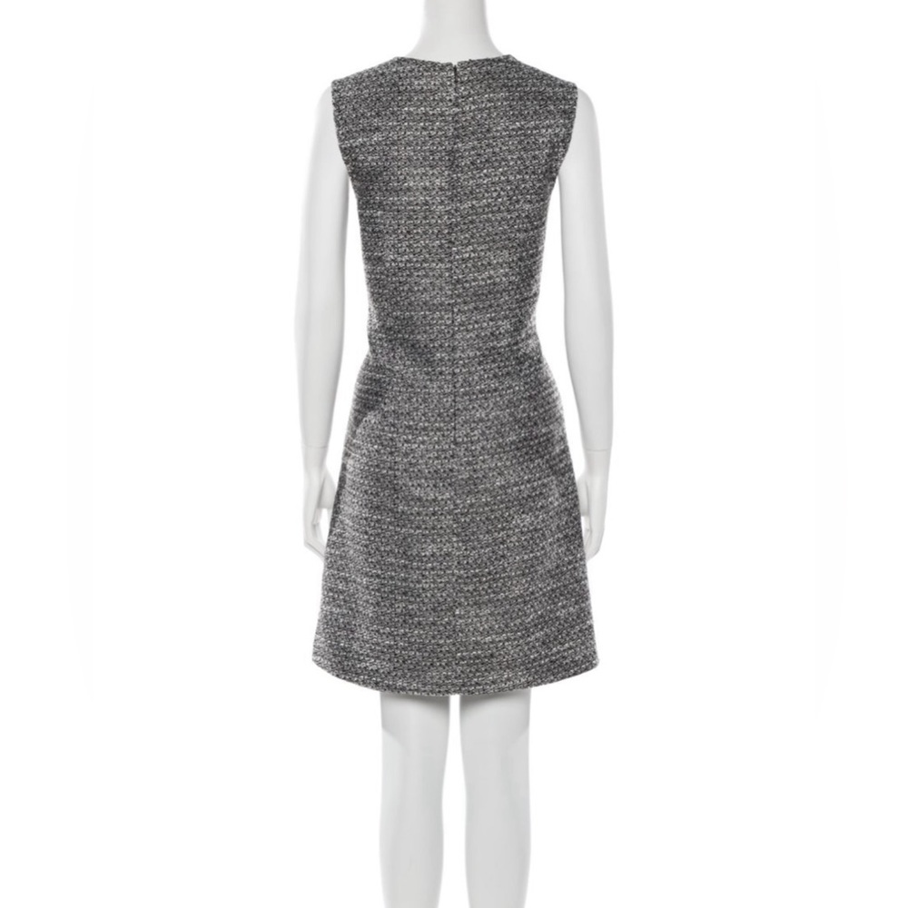 Adam Lippes Collective Gray Tweed Sheath Dress Sleeveless Crew Neck Size 12 - Picture 7 of 14